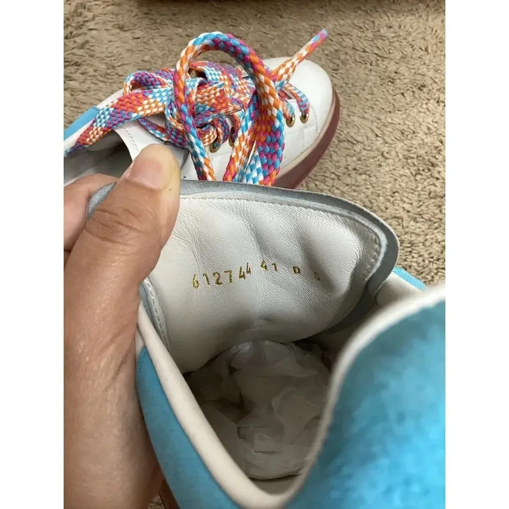 Limited Edition Alexander McOueen Larry Sneakers - size 41 white with pink sole